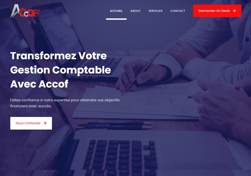 Un site vitrine pour la société Accof