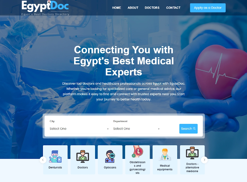 Annuaire de médecins en ligne en Egypte