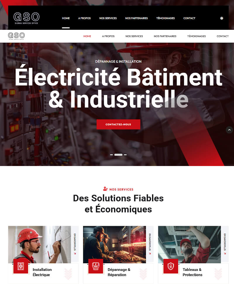 Un site vitrine pour la société Global Services Office