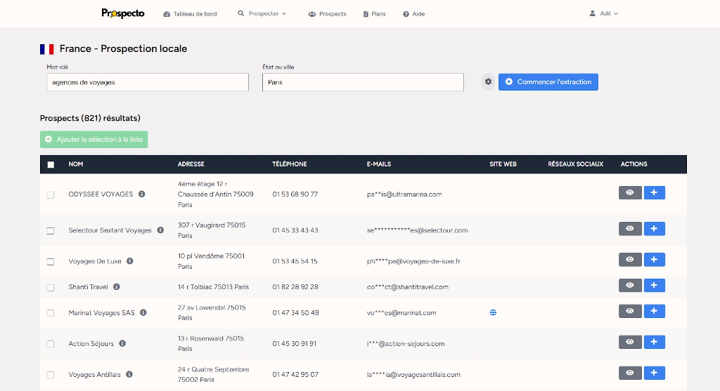 Outil de prospection B2B intelligent pour le Maroc et la France